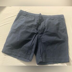Goodfellow & Co Mens New Navy Cotton blend Casual Drawstring Shorts 7” inseam